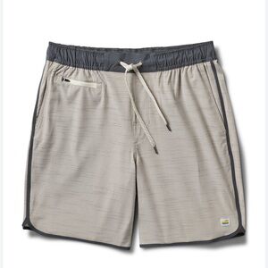 Vuori Banks Shorts in Beachsand Slub Stripe